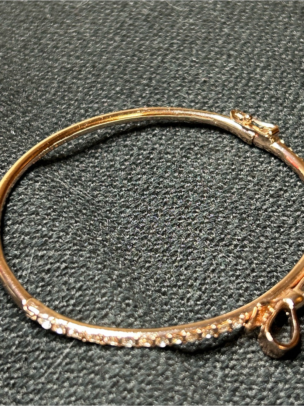 Kate Spade New York Gold-Tone Bow Bangle Bracelet with Crystal Accents - Picture 6 of 9